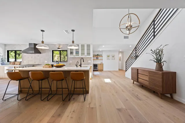 wooden floor with furniture and wooden floor