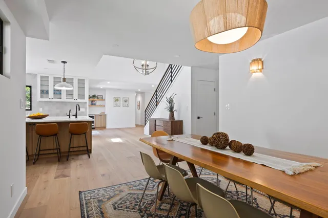 a workspace with furniture and window