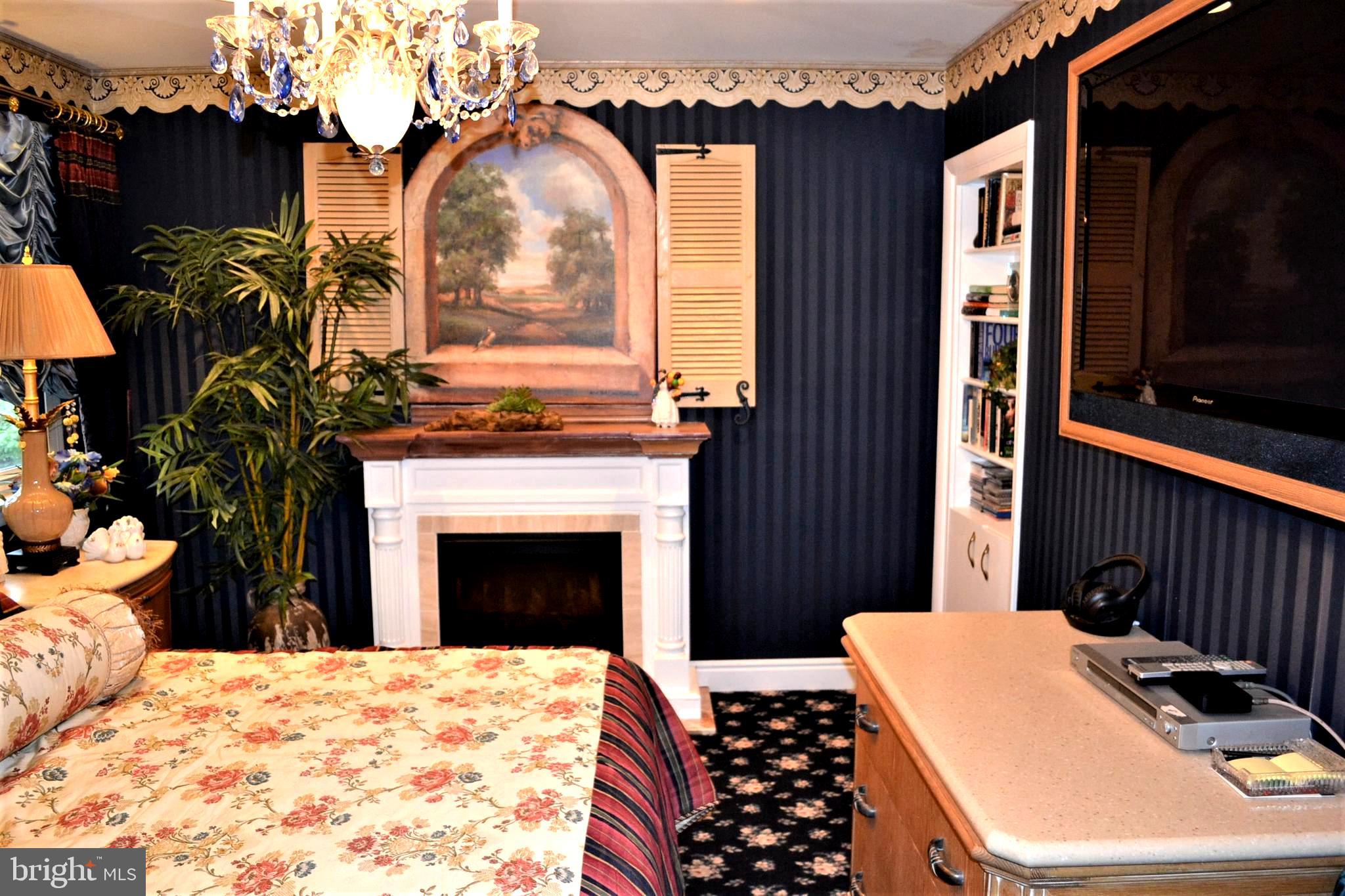 8531 Ridgeway Street Philadelphia, PA 19111 - Photo 13 of 44 Master bedroom with Faux Fireplace