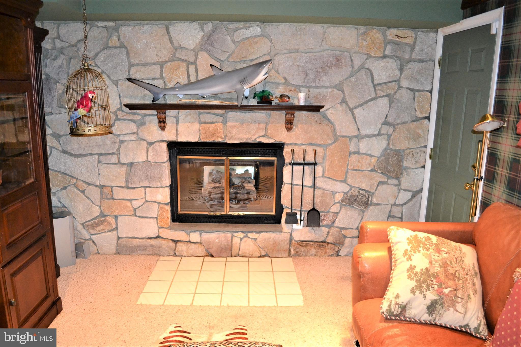 8531 Ridgeway Street Philadelphia, PA 19111 - Photo 28 of 44 Family room with stone Fireplace