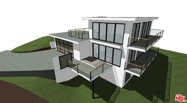 a view of balcony with wooden floor