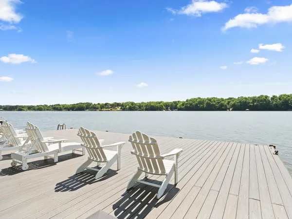 a view of a terrace with seating space