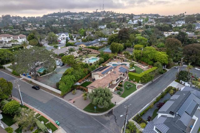 an aerial view of a city