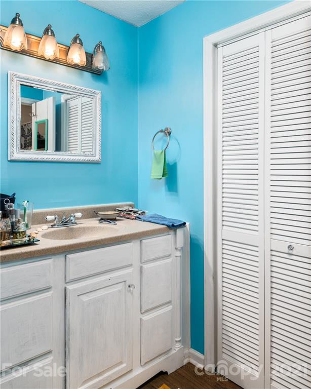 10900 Flat Iron Road Charlotte, NC 28226 - Photo 26 of 44 a bathroom with a sink and a mirror