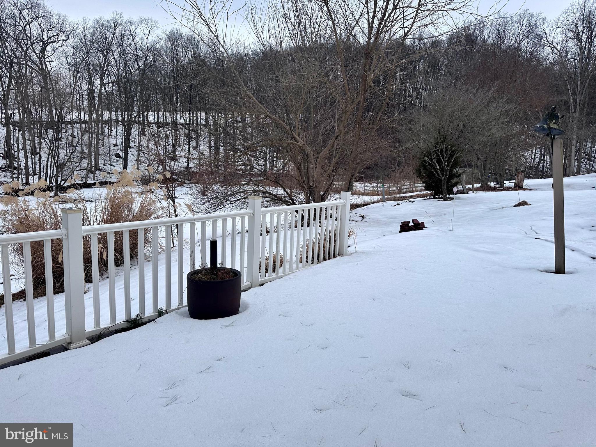 707 Dunkels Church Road Kutztown, PA 19530 - Photo 35 of 37 a view of a patio with a snow