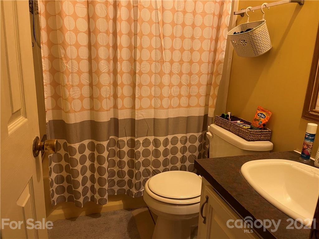 141 Allen Loop Road Rutherfordton, NC 28139 - Photo 26 of 30 a bathroom with a granite countertop toilet and a sink