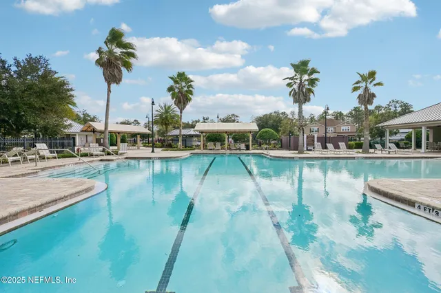 a view of a lake from a city