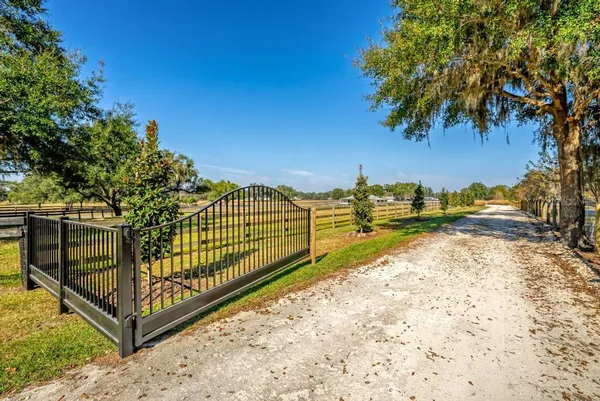 a view of a swimming pool with an ocean view