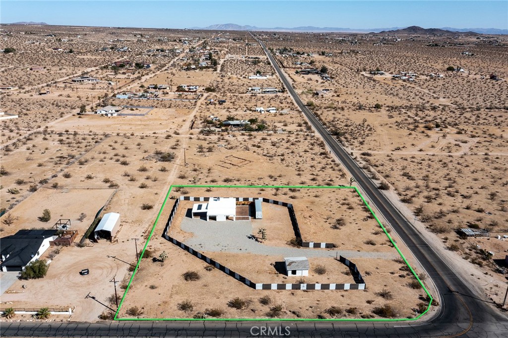 62474 Golden Street Joshua Tree, CA 92252 - Photo 3 of 31 an aerial view of house with a pool
