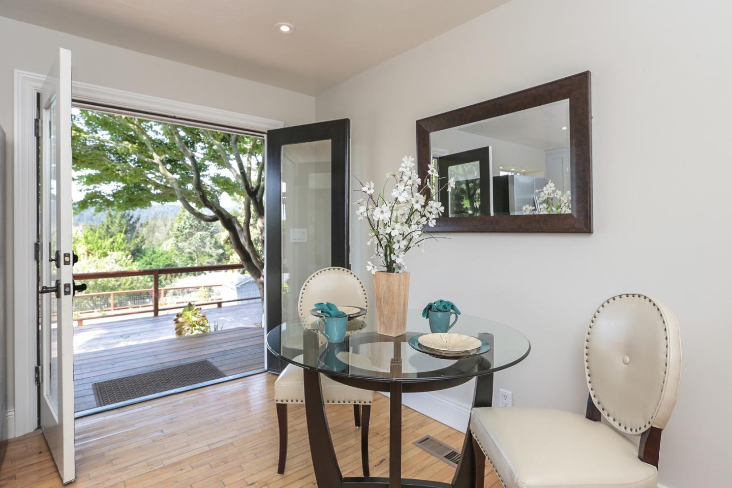 424 Sims Road Santa Cruz, CA 95060 - Photo 12 of 37 a view of a dining room with furniture window and outside view