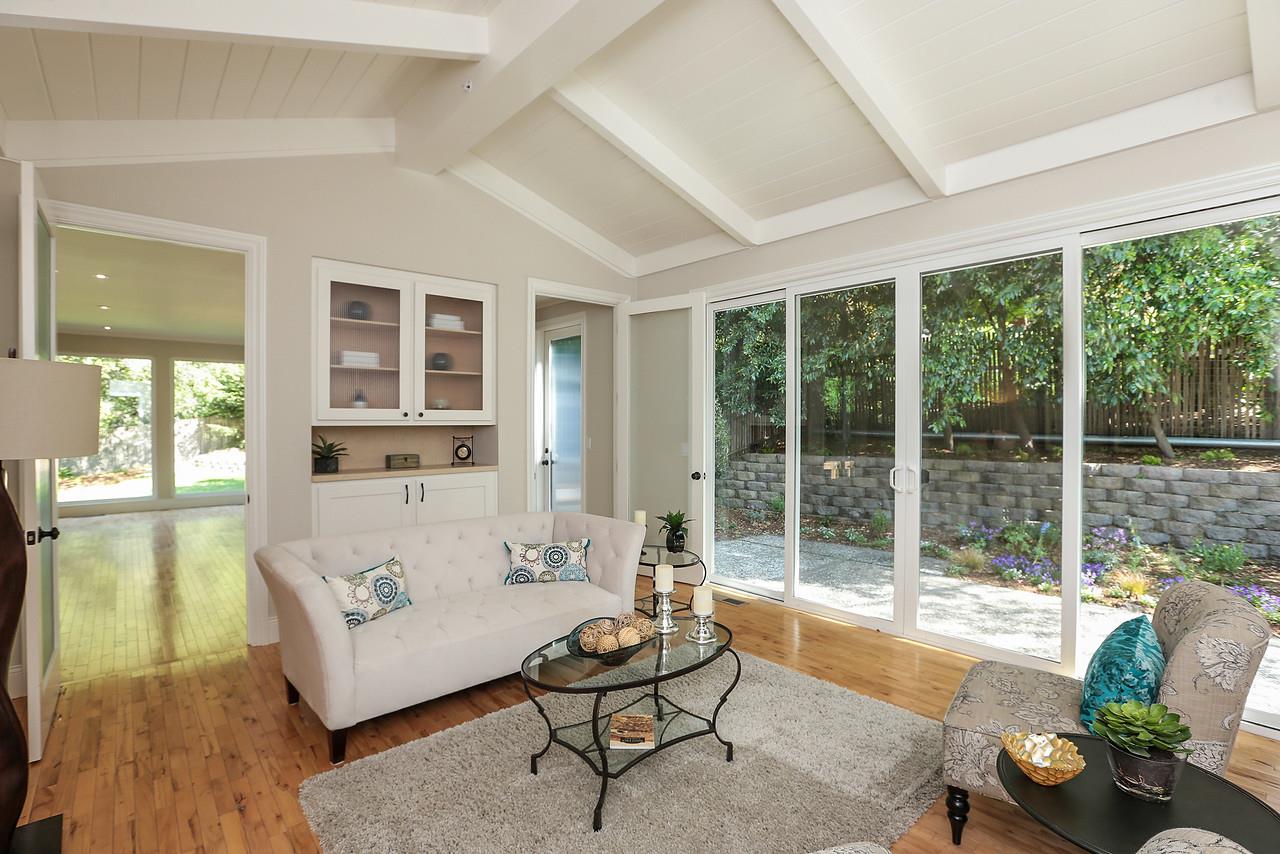 424 Sims Road Santa Cruz, CA 95060 - Photo 13 of 37 a living room with furniture and floor to ceiling windows