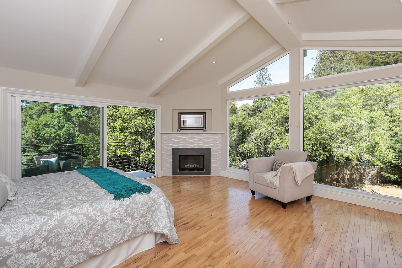 424 Sims Road Santa Cruz, CA 95060 - Photo 17 of 37 a living room with furniture and a fireplace