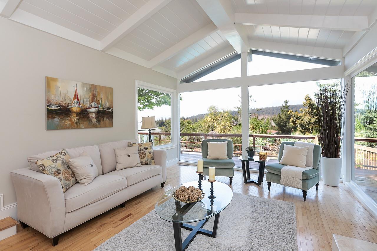 424 Sims Road Santa Cruz, CA 95060 - Photo 8 of 37 a living room with furniture and a large window