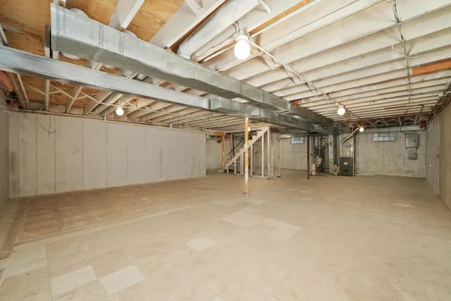 a view of a backyard with a small cabin