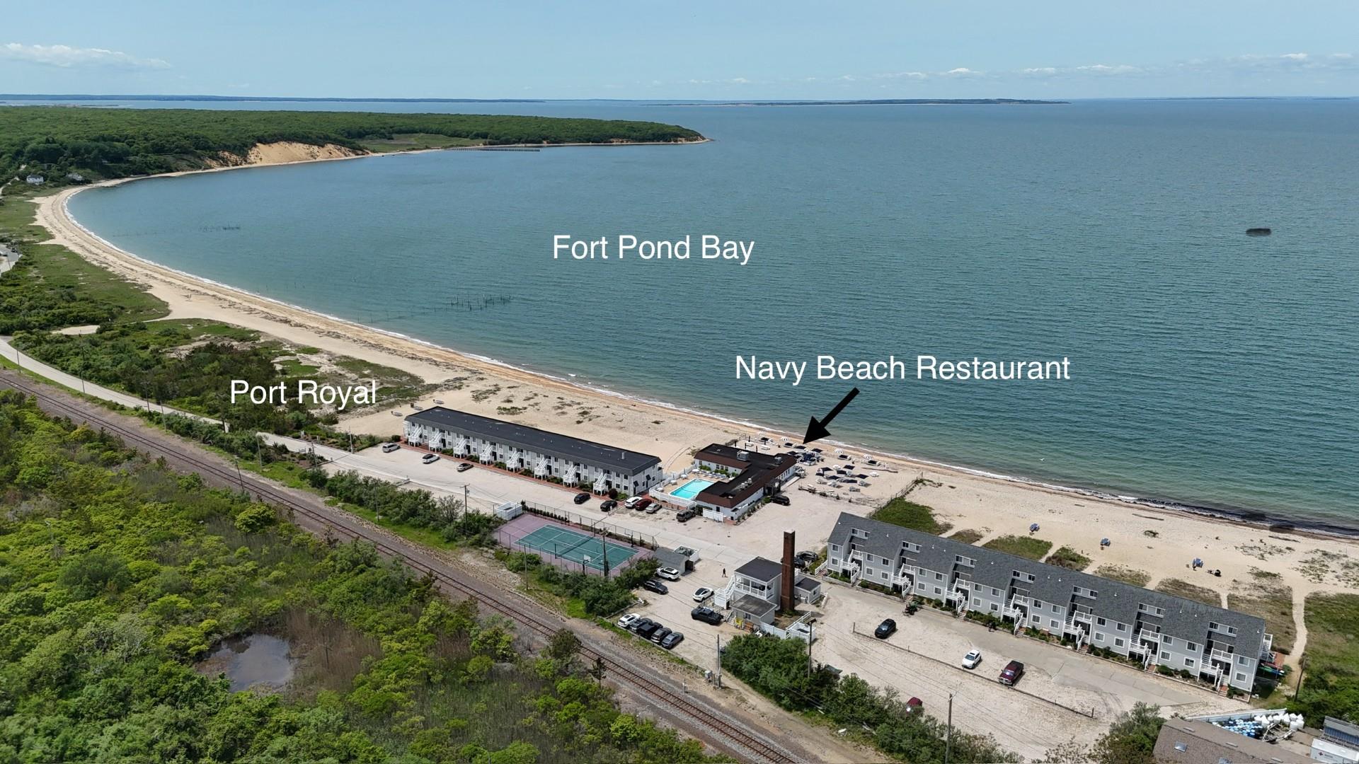 16 Navy Road, Unit 106 Montauk, NY 11954 - Photo 1 of 1 Drone / aerial view of extended coastline