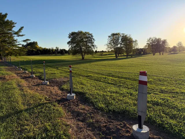 a view of a lake with a big yard
