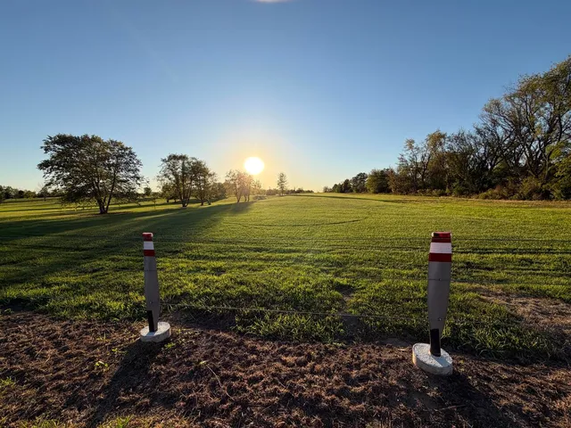 a view of a ocean with a yard
