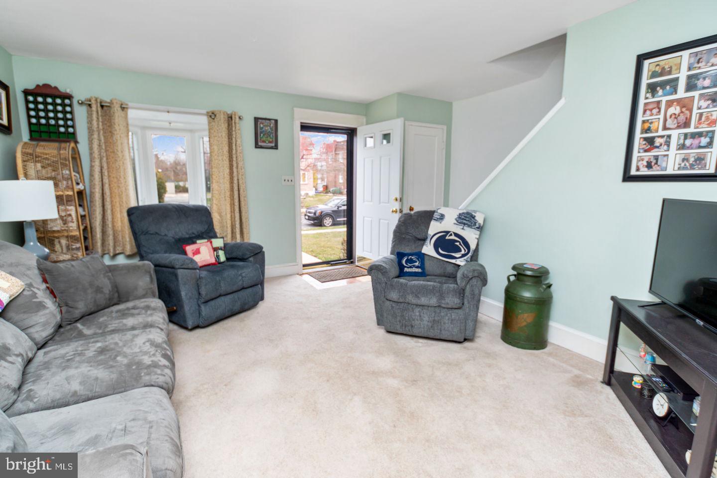 111 West Sylvan Avenue Morton, PA 19070 - Photo 3 of 14 Carpeted livingroom with newer bay window