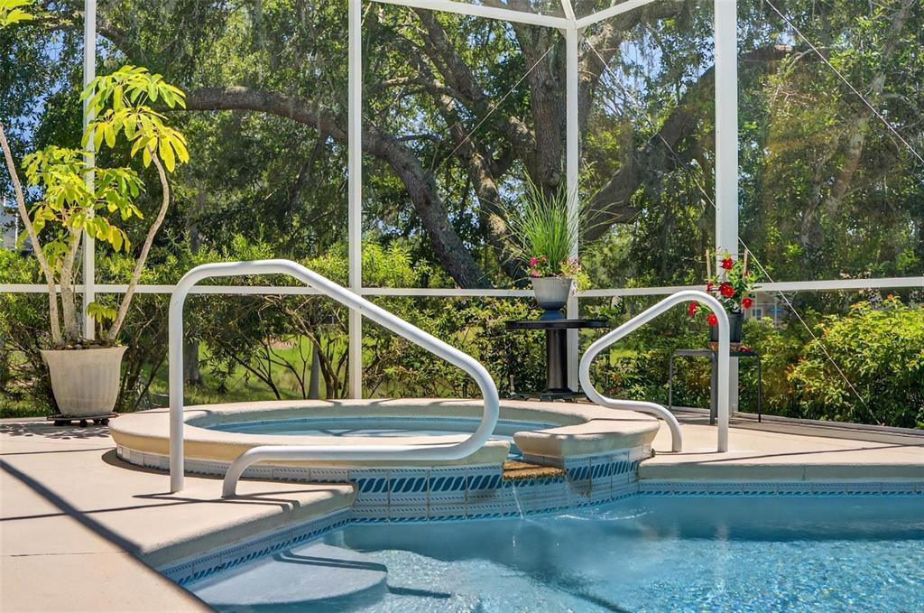 8 Hidden Lake Way Palm Coast, FL 32137 - Photo 19 of 46 a view of a swimming pool with a garden and plants