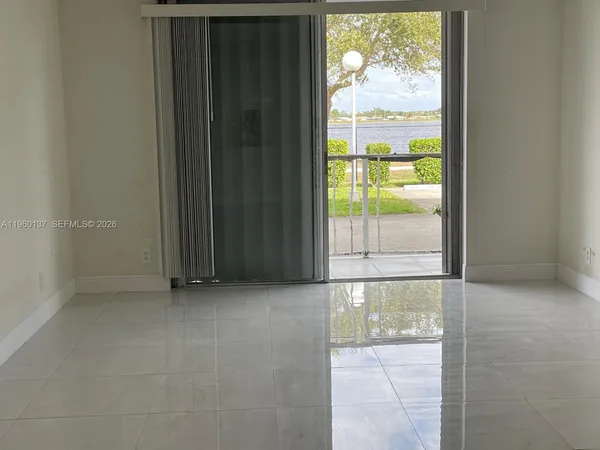 an empty room with a window
