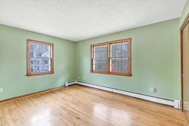 an empty room with a window