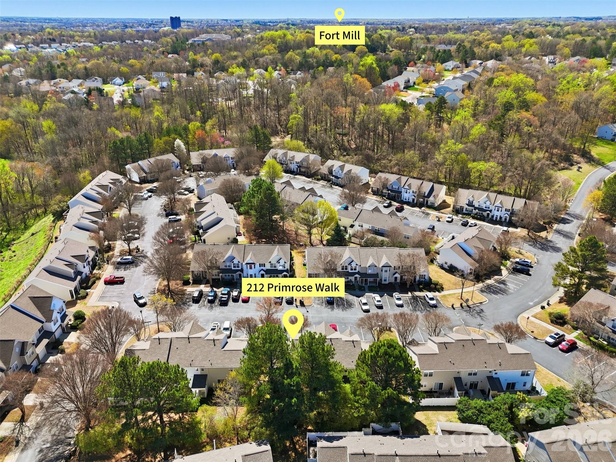 212 Primrose Walk Fort Mill, SC 29715 - Photo 35 of 37 an aerial view of multiple house with yard
