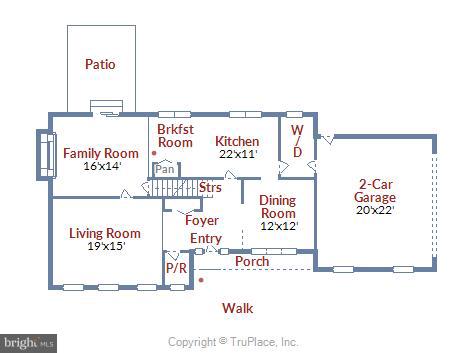 9207 Fernwood Road Bethesda, MD 20817 - Photo 39 of 41 Main Level Floor Plan