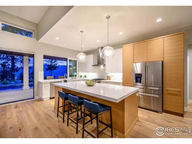 a kitchen with a stove and a microwave