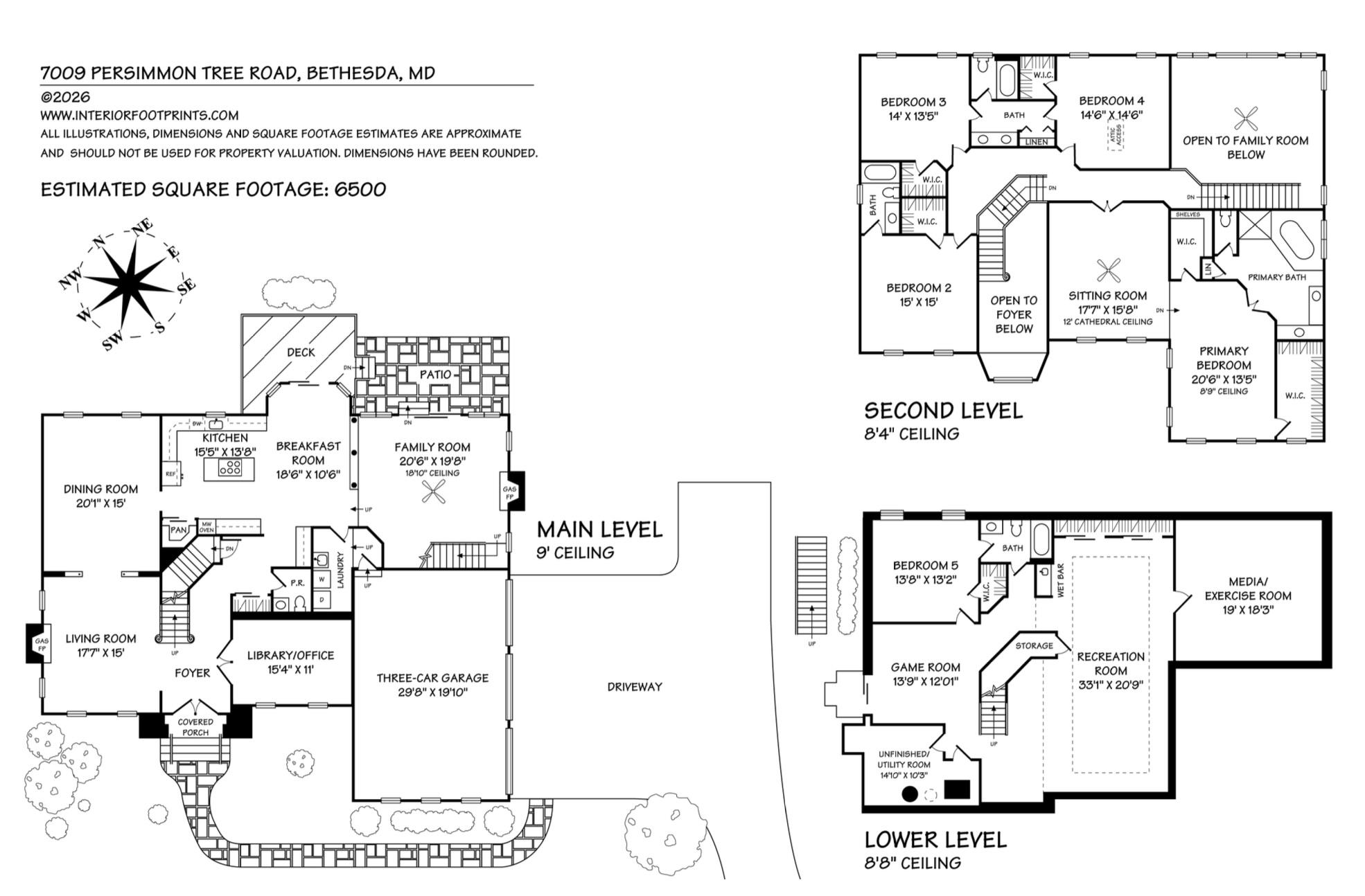 7009 Persimmon Tree Road Bethesda, MD 20817 - Photo 63 of 63 Floor Plan