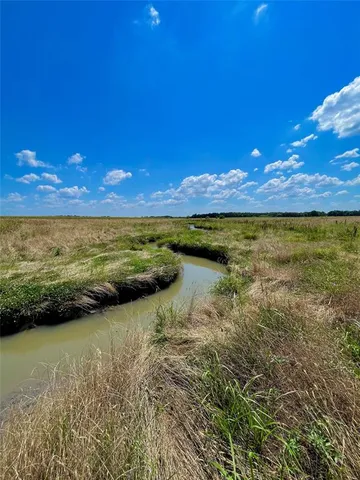 a view of a lake from a yard