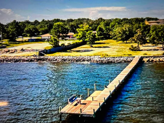 a view of a lake with a ocean