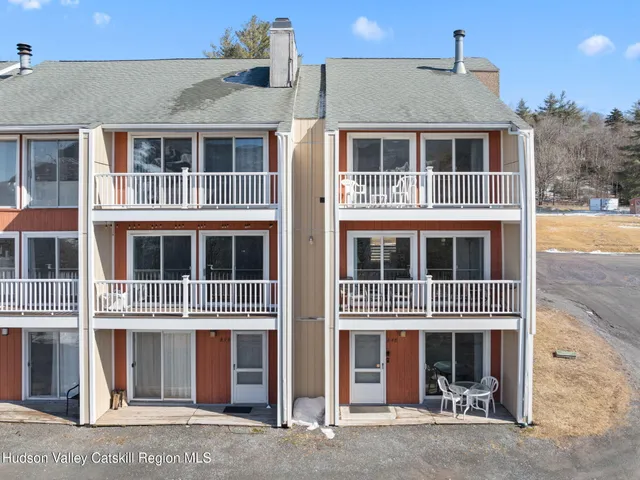 a front view of residential houses