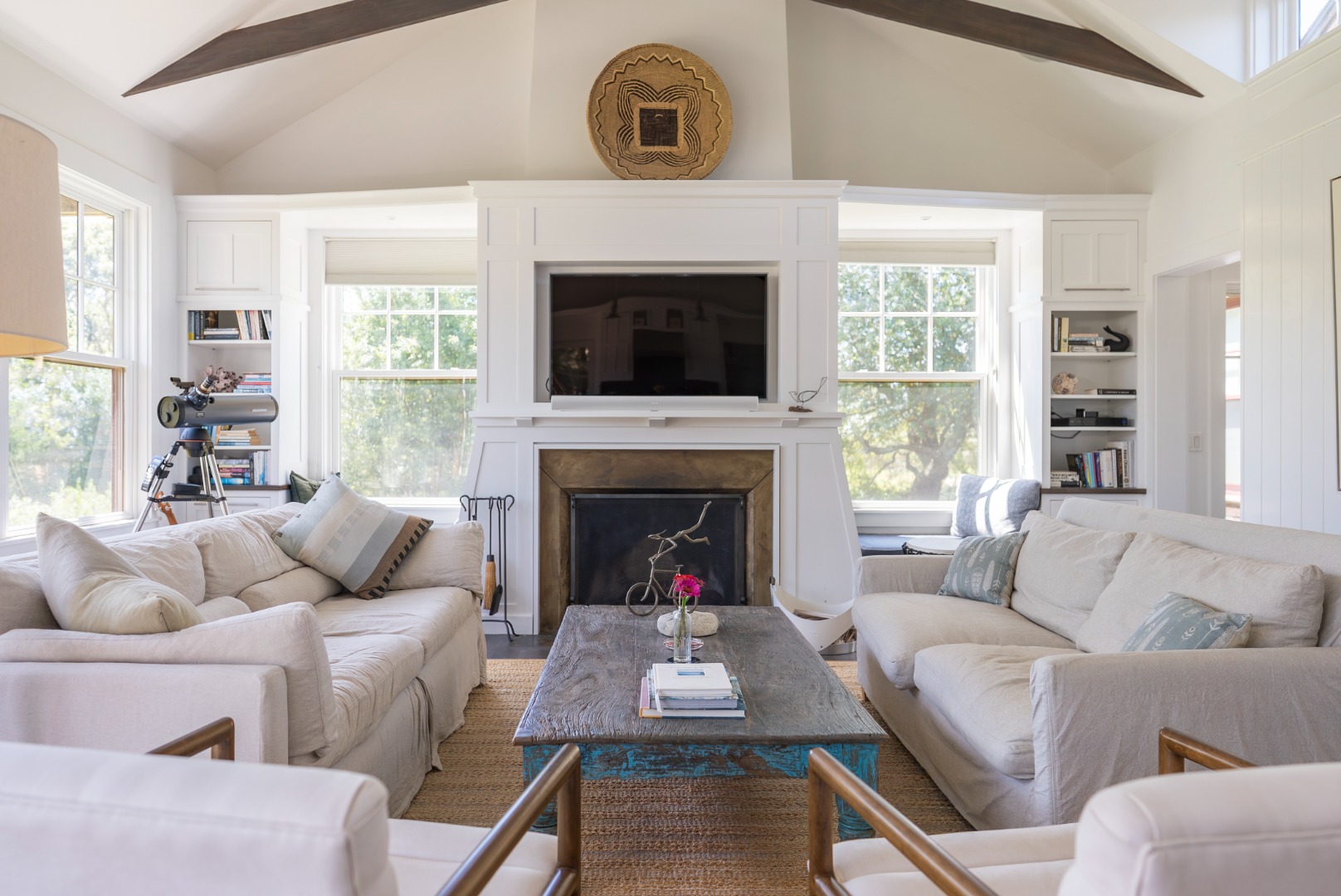 65 Carl's Way West Tisbury, MA 02568 - Photo 13 of 25 a living room with furniture and a fireplace