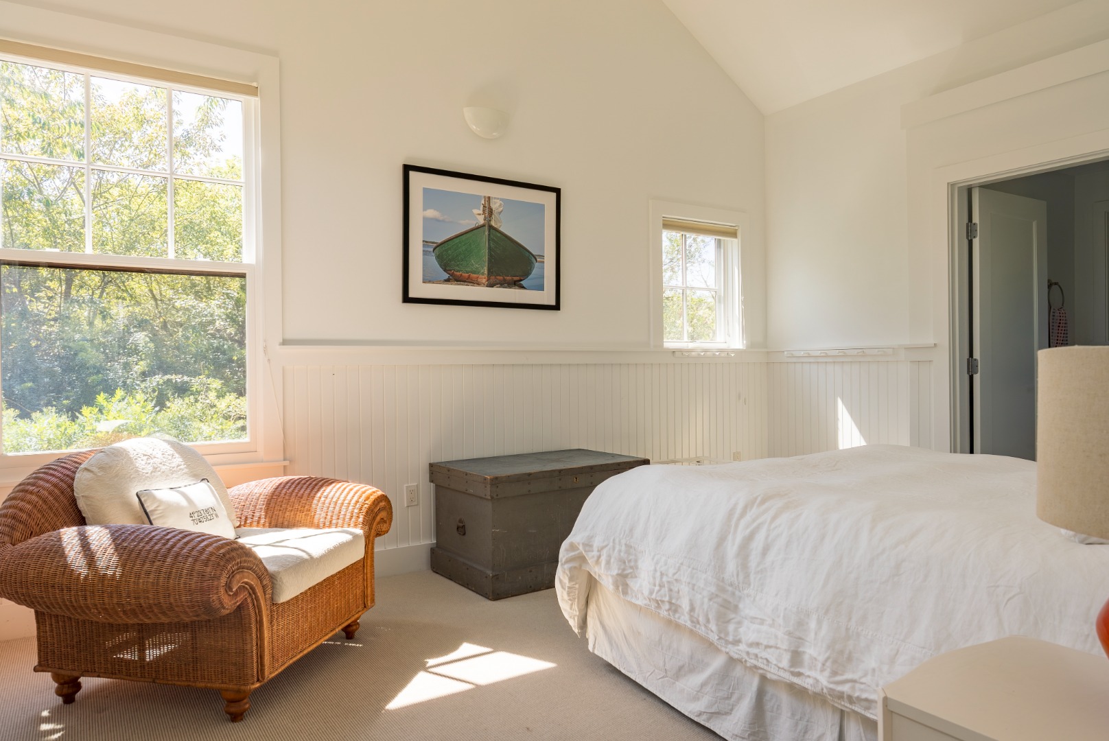 65 Carl's Way West Tisbury, MA 02568 - Photo 18 of 25 a bedroom with a bed and glass window