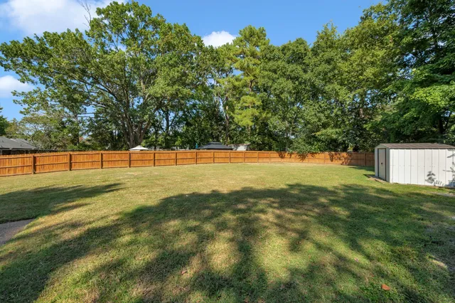 a view of yard with green space