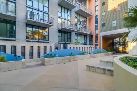 a house view with a garden space