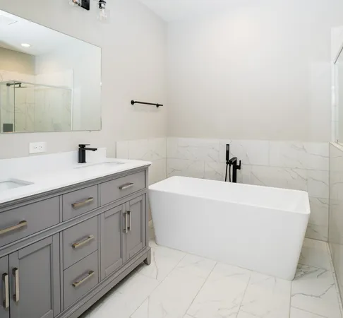 a bathroom with a shower and a shower