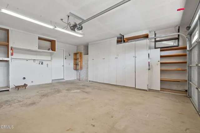 a view of a park with palm trees