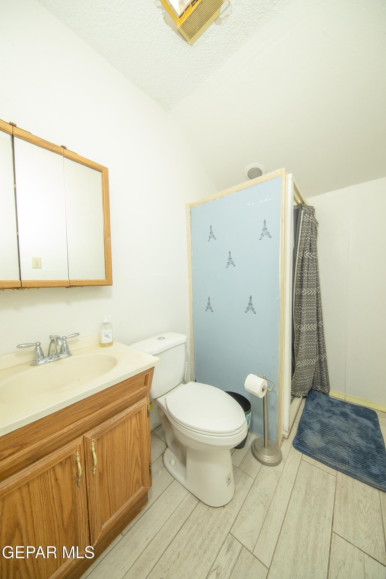 3329 Harrison Avenue El Paso, TX 79930 - Photo 34 of 38 a bathroom with a sink a toilet and a mirror