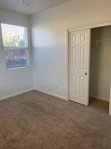 an empty room with an entryway