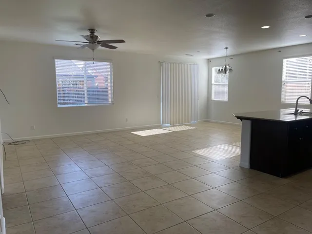 a view of kitchen with windows