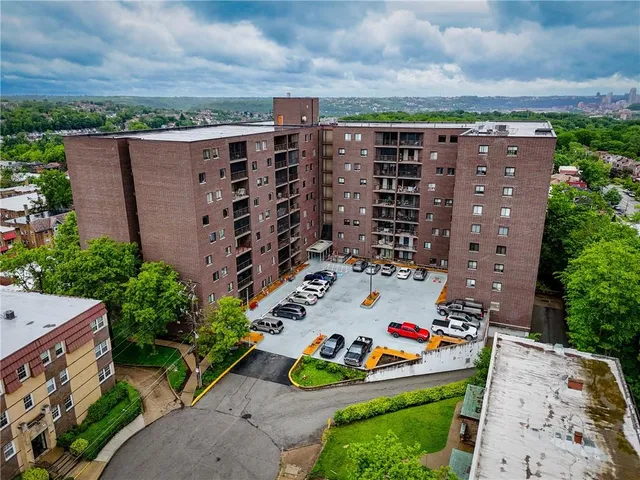 a view of a wooden door