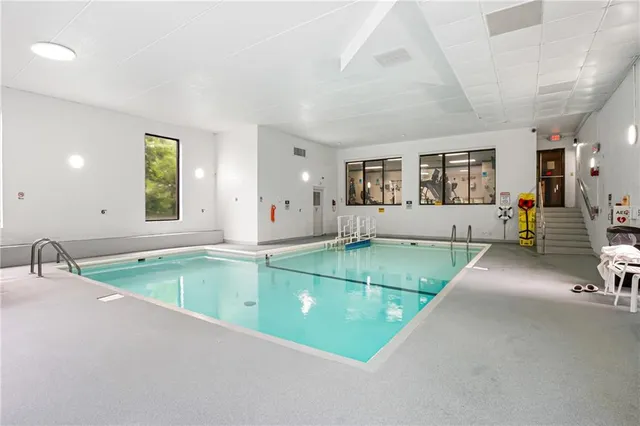 a living room with a couch and a potted plant