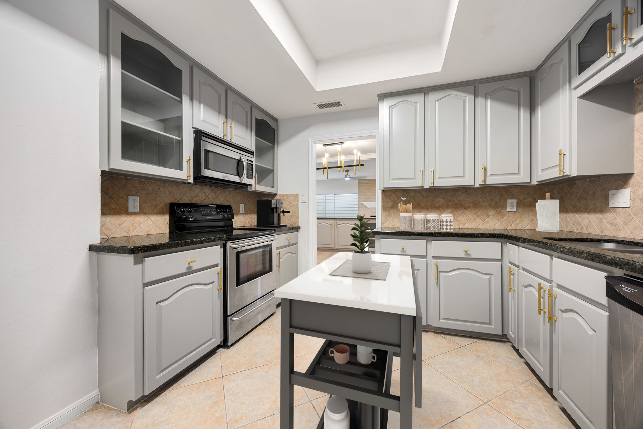 Virtually staged kitchen