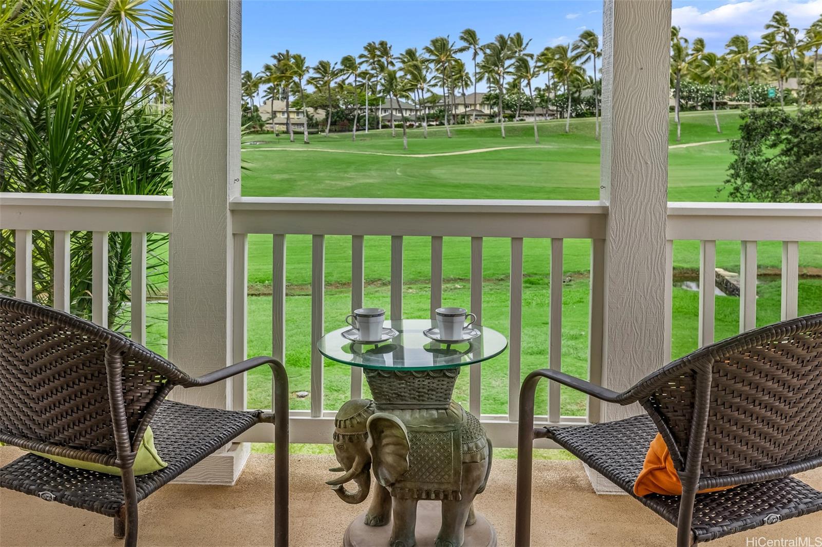 92-1096 Olani Street, Unit 132 Kapolei, HI 96707 - Photo 22 of 25 Primary Balcony overlooking 12th Fairway