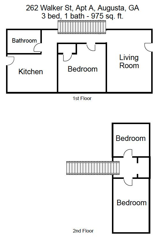 262 Walker Street Augusta, GA 30901 - Photo 24 of 25 262 Walker St Apt A Floor Plan