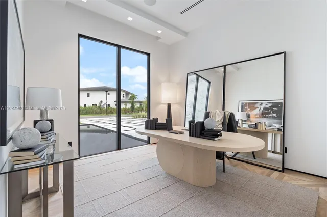 a front view of house with yard and outdoor seating