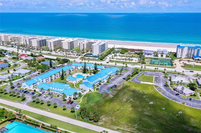 an aerial view of a city