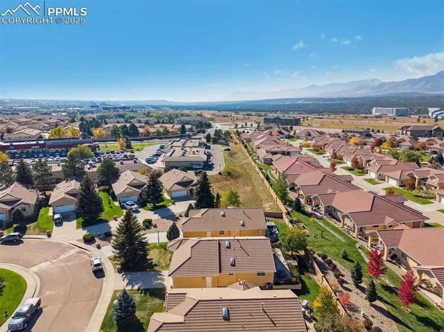 an aerial view of a city