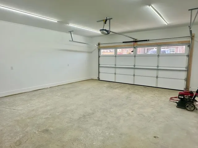 a view of a garage